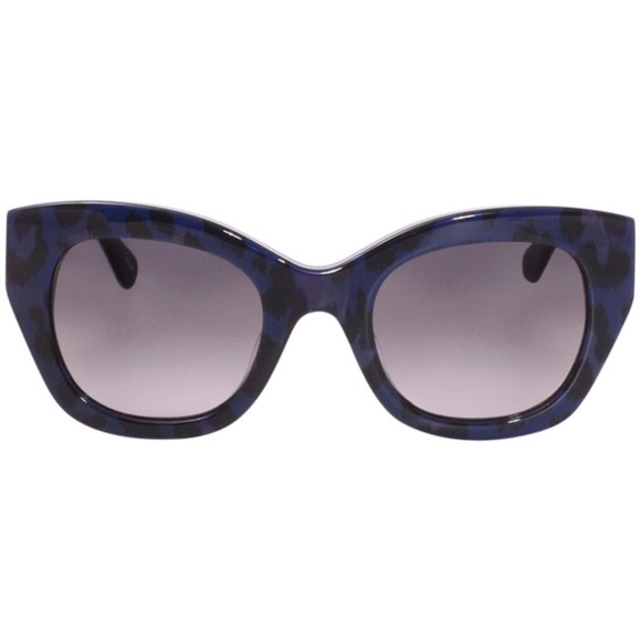 KATE SPADE NEW YORK Tortoise Shell Cat Eye Sunglasses Jalena Blue Black - Picture 6 of 8